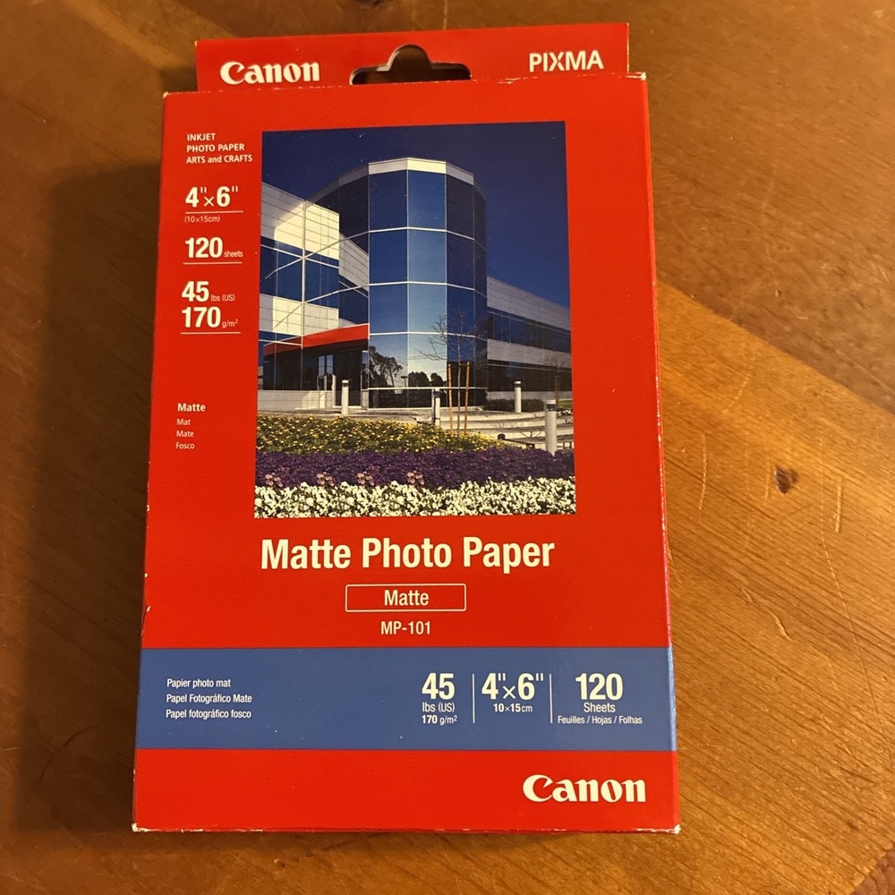 Canon Matte Photo Paper 4"x6" - 120 Sheets - 45 lbs Wt. NEW Sealed
